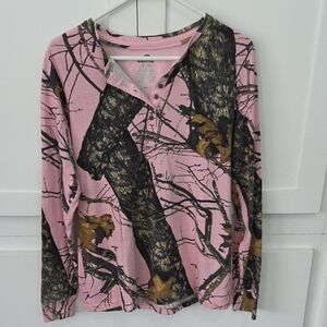Mossy Oak Pink and Brown Camouflage Shirt
